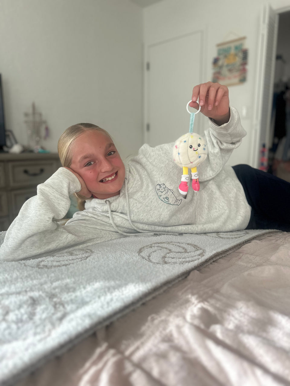 Mini Confetti Volleyball Charm Plushie – Volleyball Keychain